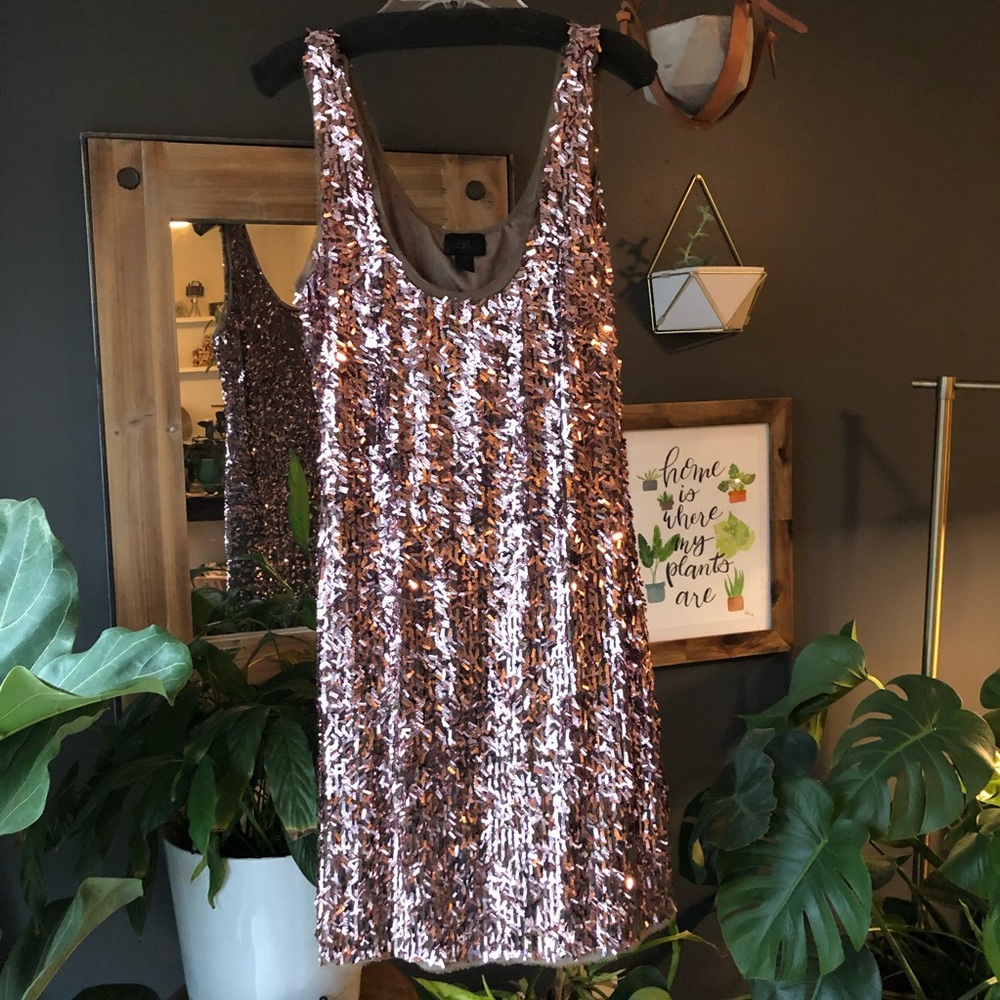 Banana Republic Rose Gold Sequin Cocktail Dress